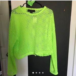 Rue 21, neon green mesh crop top🔥✨